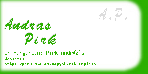 andras pirk business card